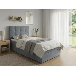 Oblazinjena postelja boxspring DIRELIS TRINITY 90x200 cm siva Vzmetnica: Vzmetnica Bonell