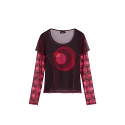 Desigual Majica rdeča/bordo