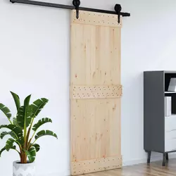 Vrata NARVIK Prirodna 90 x 210 cm Čvrsta borovina