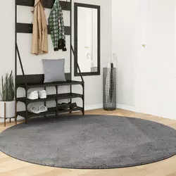 Tepih HUARTE kratkih vlakana mekani i perivi antracit O 200 cm