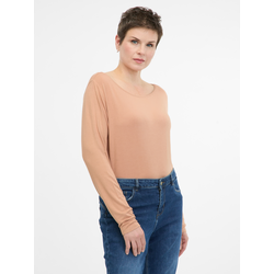 Light brown womens long-sleeved T-shirt ORSAY - Womens