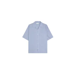 Bershka Srajca svetlo modra / svetlo rjava