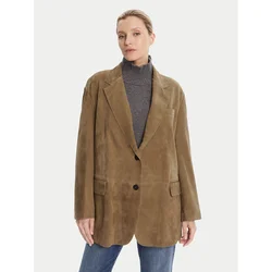 Weekend Max Mara Usnjena jakna Rolanda 2525446071650 Rjava Oversize