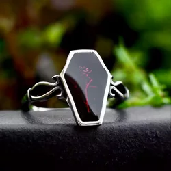 Prstan Red Coffin - SS8-1067R red