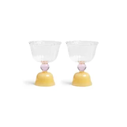 &k amsterdam  Komplet kozarcev za vino  Glass Tulip Caramel 200 ml 2-pack
