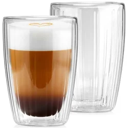 shumee 2x dvostenski termo kozarci za kavo, latte in čaj 320 ml