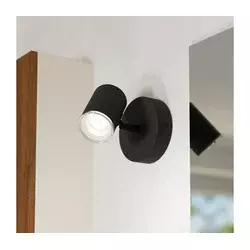 Eglo 901964- Kupatilsko zidno reflektorsko svetlo CONSUMA 1xGU10/5W/230V IP44 crna