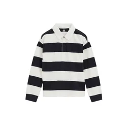 WE Fashion Majica temno modra/bela