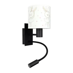 Brilagi - LED fleksibilna lampa BOBO 1xE27/25W/230V + LED/3W crna/bela/zečići