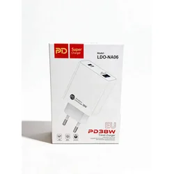 PD USB punjač za telefon, 38 W, Beli