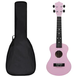 Vidaxl Otroški ukulele soprano s torbo roza 23