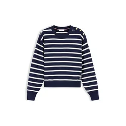 TOMMY HILFIGER Pulover modra/bela