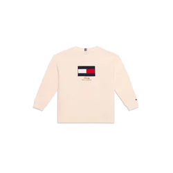 TOMMY HILFIGER Majica temno modra/živo rdeča/bela/off-bela