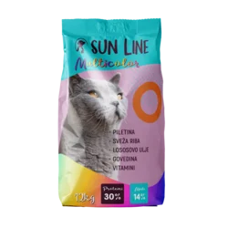 SUN LINE Kompletna suva hrana za mačke Multicolor, 12 kg