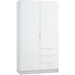 Ormar JENSLEV 96x176 2 vrata 3 fioke bela