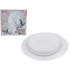 BAROK DEZERTNI SET ŠKOLJKA BELA ARKOPAL 7/1