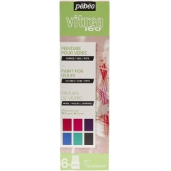 Pébéo Vitrea 160 Set barv za steklo 6 x 20 ml