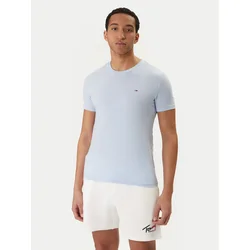 Tommy Jeans Majica DM0DM20363 Svetlo modra Slim Fit