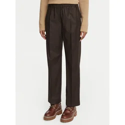 Weekend Max Mara Hlače iz tkanine Hateley 2625136042 Rjava Regular Fit