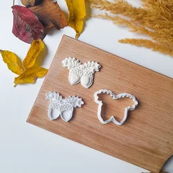 KREATIVNI SLATKIŠI Modla za kolače i ukrase Žirići, 10 cm, Bela