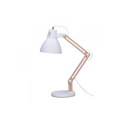 Solight WO57-W - Stona lampica FALUN 1xE27/25W/230V bela/hrast