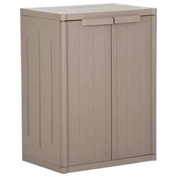 Vidaxl Vrtna omara rjava 65x45x88 cm PP videz lesa