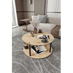 Hanah Home Sto za dnevnu sobu Masivo Round, Hrast