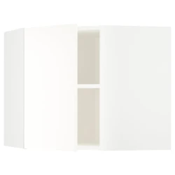 METOD Ugaoni zidni element s policama, bela/Vallstena bela, 68x60 cm
