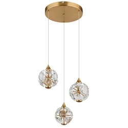Globo 16047-3H - LED luster na sajli VIRINA LED/24W/230V 3000K zlatna