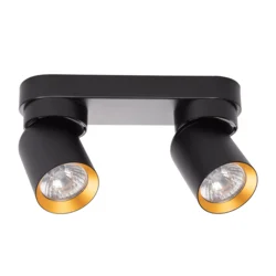 Spot lampa ANDY 2xGU10/8W/230V crna/zlatna