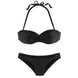 BRUNO BANANI Bikini črna/srebrna