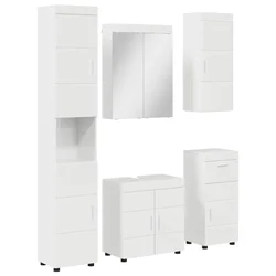 Set namještaja za kupaonicu TULUM 5 pcs Visoki sjaj bijela