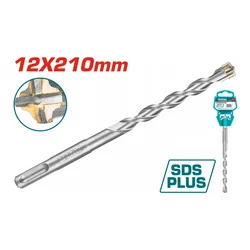 TOTAL SDS plus burgija 12 X 210mm, krstasti vrh