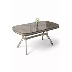HANAH HOME Trpezarijski sto Olya Anthracite Chrome