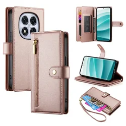 GS Ovitek za Xiaomi Redmi Note 15 Pro Plus 5G / Poco M8 Pro 5G, denarnica z zadrgo, roza