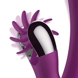 NEW Silikonski vibrator s stimulatorjem klitorisa.