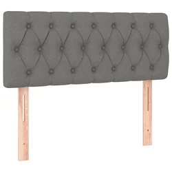 Vidaxl Posteljno vzglavje temno sivo 100x7x78/88 cm blago