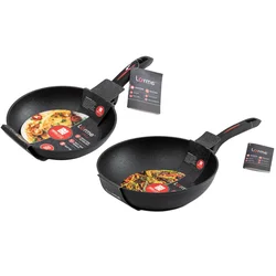 Lorme Set 2 tiganja Megastone, univerzalni 20cm + Wok tiganj 28cm