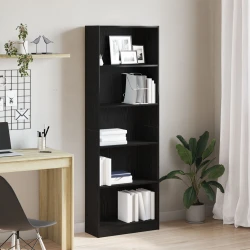 Polica Crni hrast 60 x 24 x 176 cm Konstruirano drvo