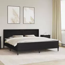 Okvir kreveta s madracem Crna 180 x 200 cm Umjetna koža