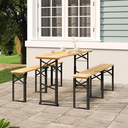 Sklopivi pivski stol 170 x 50 x 75/105 cm od masivne jelovine