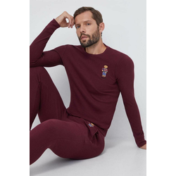 Pidžama Polo Ralph Lauren za muškarce, boja: bordo, bez uzorka