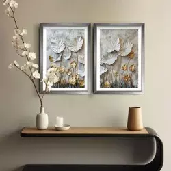 Wallity Dekorativne uramljene slike, 38x53cm, 2 komada, Šarene