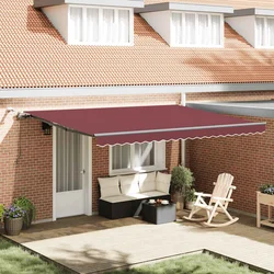 Vidaxl Vlečna tenda Rjava 450 × 300 cm Poliester