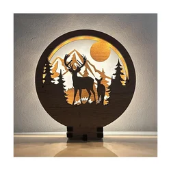 Li-Go 23592/DUB2 - LED prigušiva stona dekoracija LED/12W/230V 20x22 cm hrast