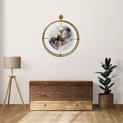 Wallity Zidni sat Mclock-00123, 58x65x7 cm, Zlatne boje