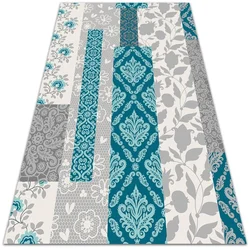 Decormat Zunanja preproga Mozaične rože 100x150 cm