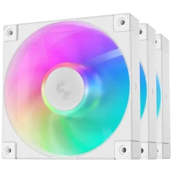 DeepCool FD12 ARGB ventilator za računalnik, 12 cm, bel, 3 kos s