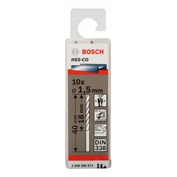Bosch Spiralne burgije Burgija HSS Twist Cobalt 1.50x18x40mm, 2608585873
