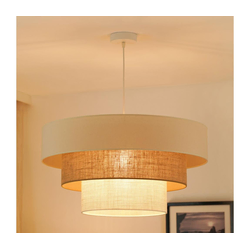 Brilagi -Luster na sajli DENVER LUNETA 1xE27/15W/230V prečnik 60 cm bež/braon/krem